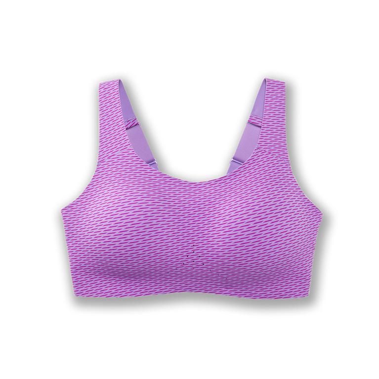 Brooks Women's DARE SCOOPBACK Sports Bras - Heliotrope Texture Print/MediumPurple - Canada (KUOFW-34